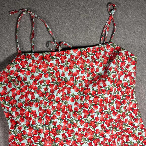 B Smart Floral Print Spaghetti Strap Womans Small Summer Dress With Front Slit - Picture 5 of 8